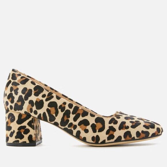 Mint Condition Clarks Brown and Black Leopard Print Heels - Picture 1 of 8